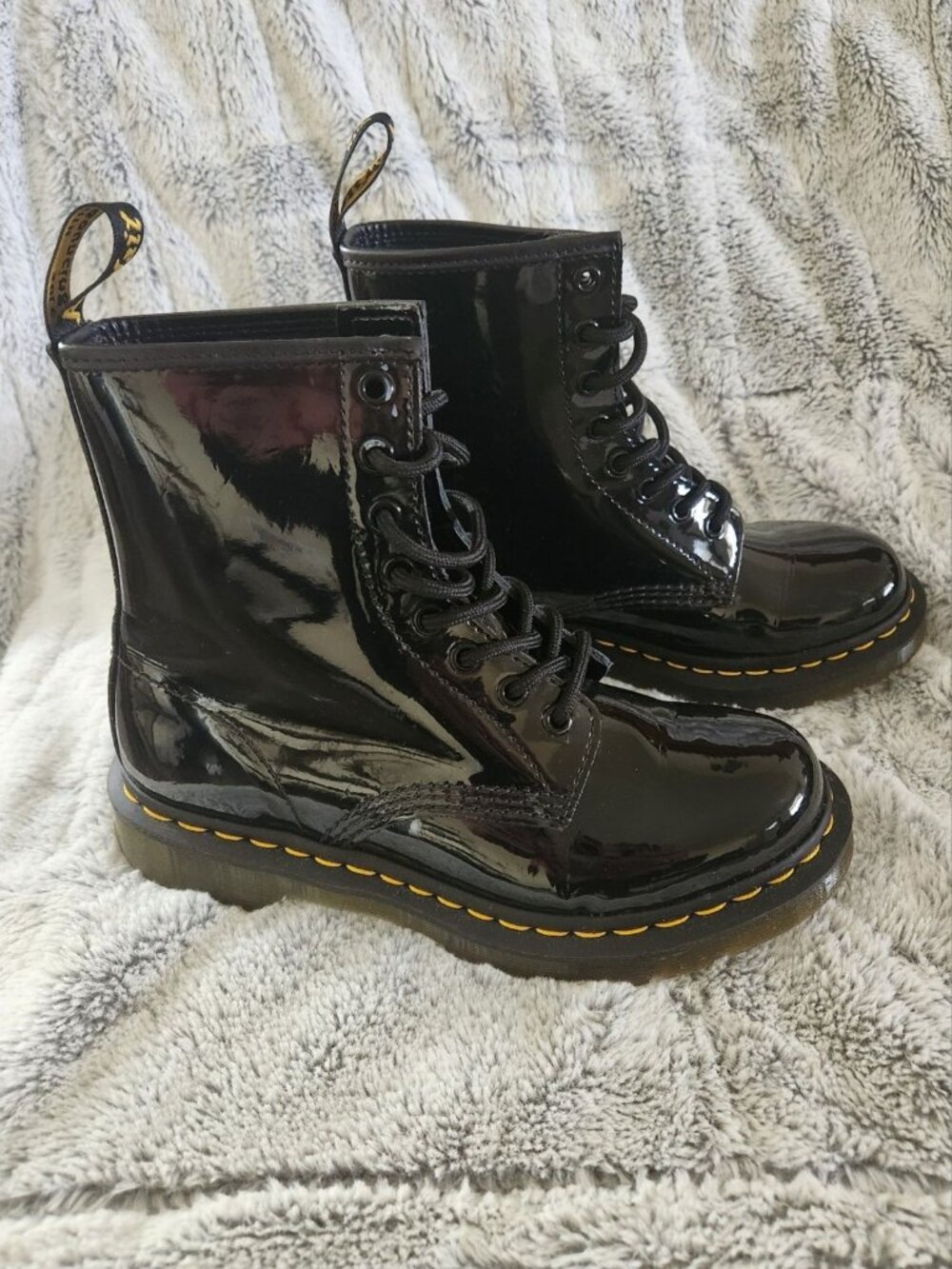 Doc Martens 1460 Black Patent Leather Air Wair 11821 US Womens Size 7